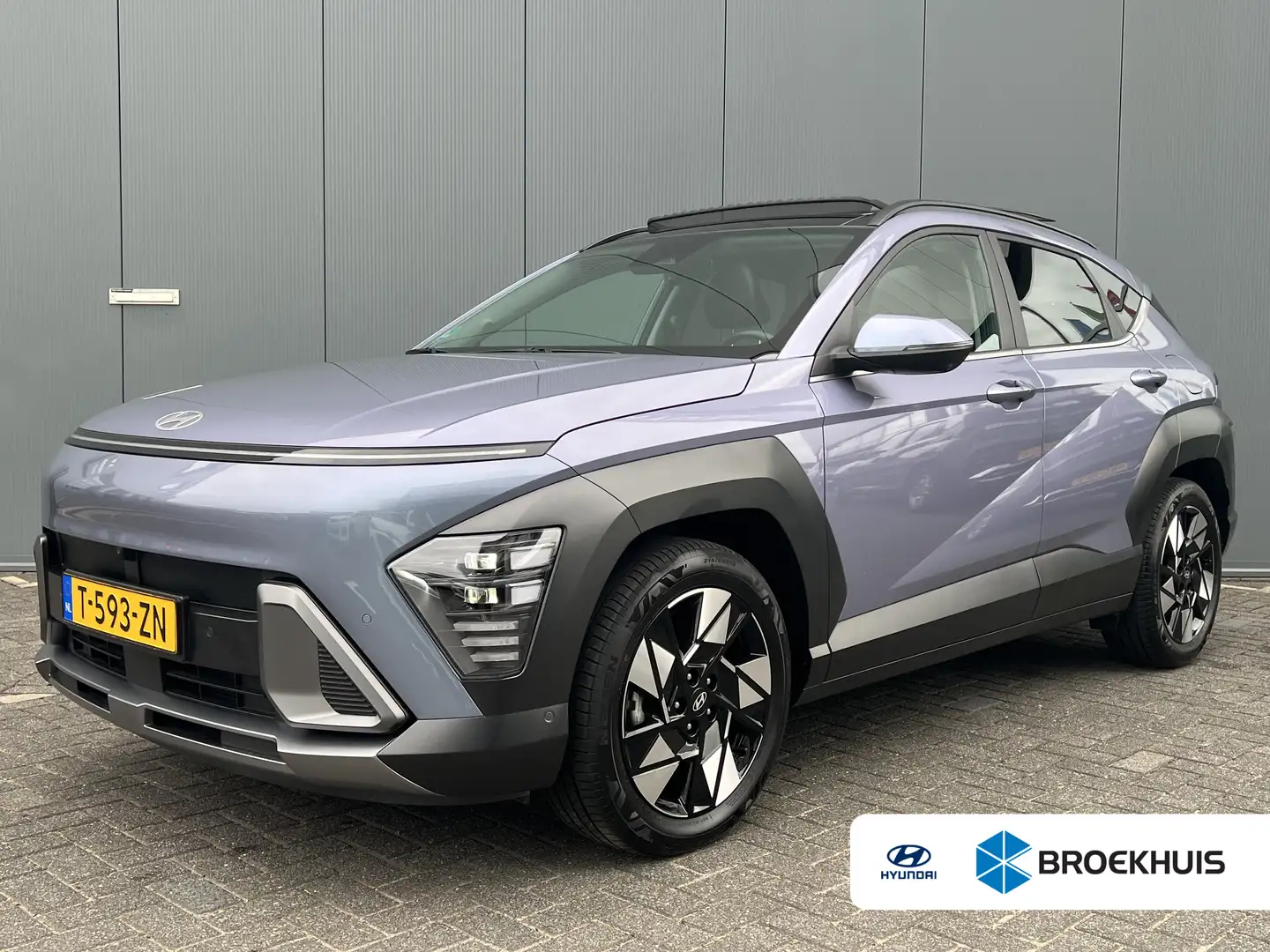 Hyundai KONA 1.6 GDI 140pk HEV Premium Sky 360 graden camera | Blauw - 1