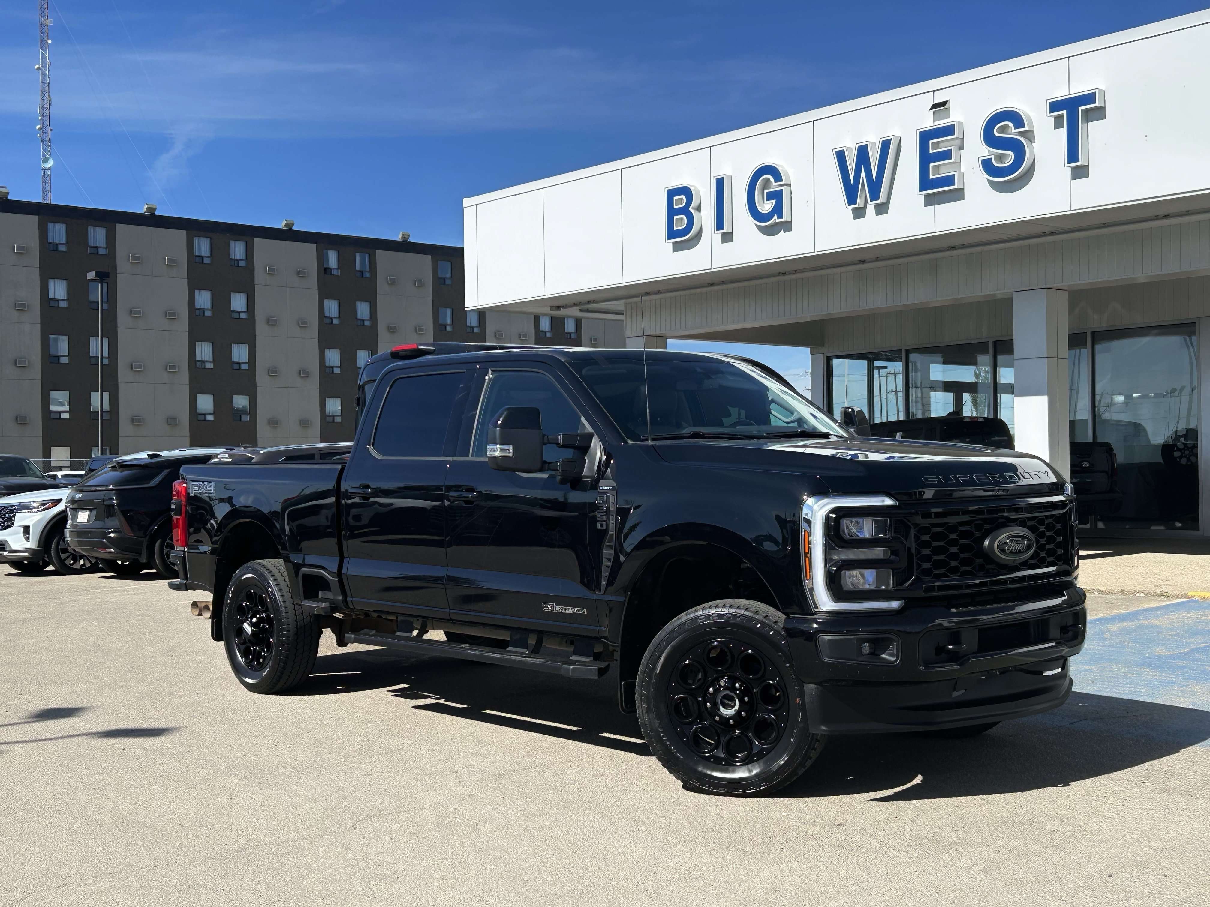 Black 2025 Ford F-350 Super Duty Pickup Truck Four-Wheel Drive Automatic
