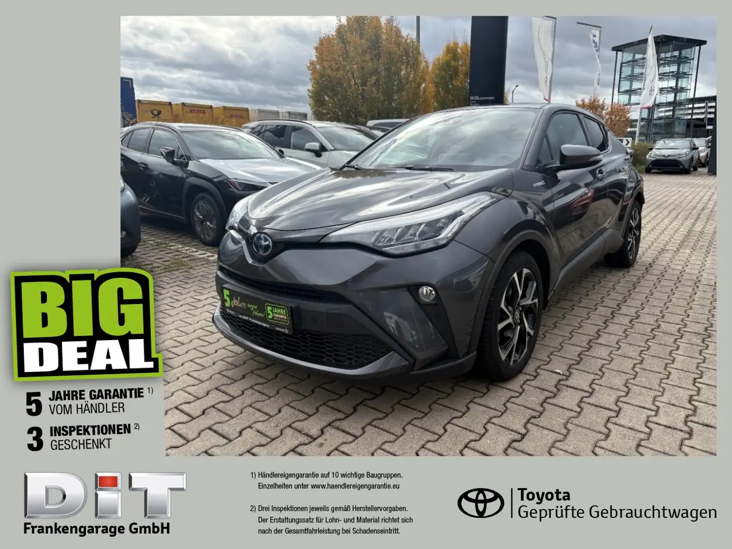 Toyota C-HR 2.0 Hybrid Team D LED, Navi, AHK, Kamera Grau - 1