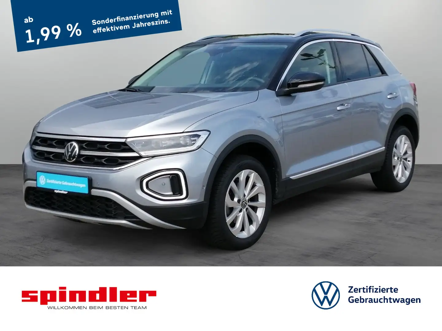 Volkswagen T-Roc Style 1.5 TSI DSG / Navi, App, LED+, AHK Silber - 1