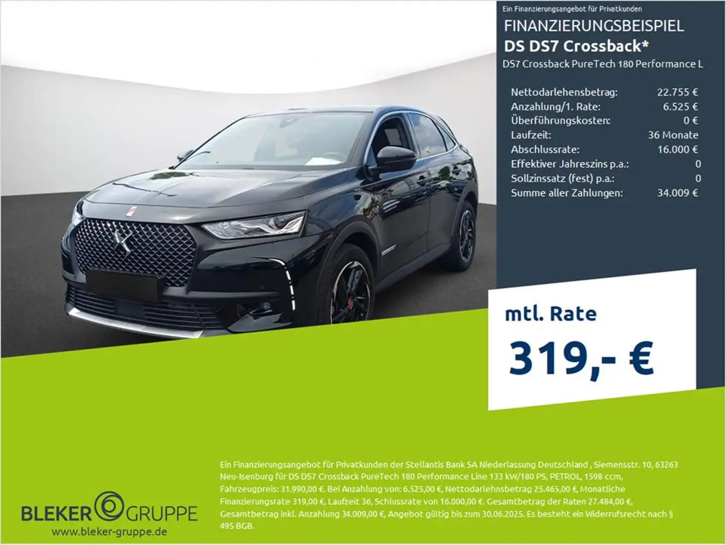 DS Automobiles DS 7 Crossback Performance Line Noir - 1