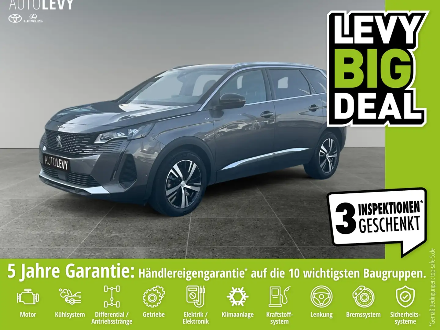 Peugeot 5008 BlueHdi 130ch S&S 7-Sitzer*NAVI*PDC*RFK*SHZ Grau - 1