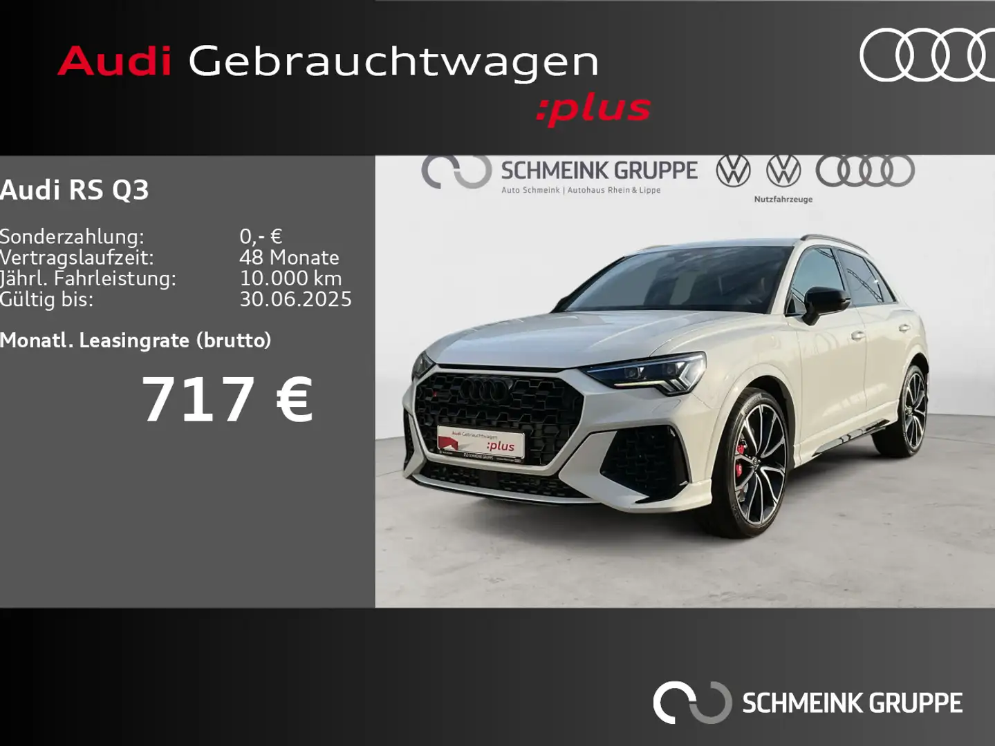 Audi RS Q3 Nappa 360° AHK Sonos 280 km/h Fahrwerk RS+ Wit - 1