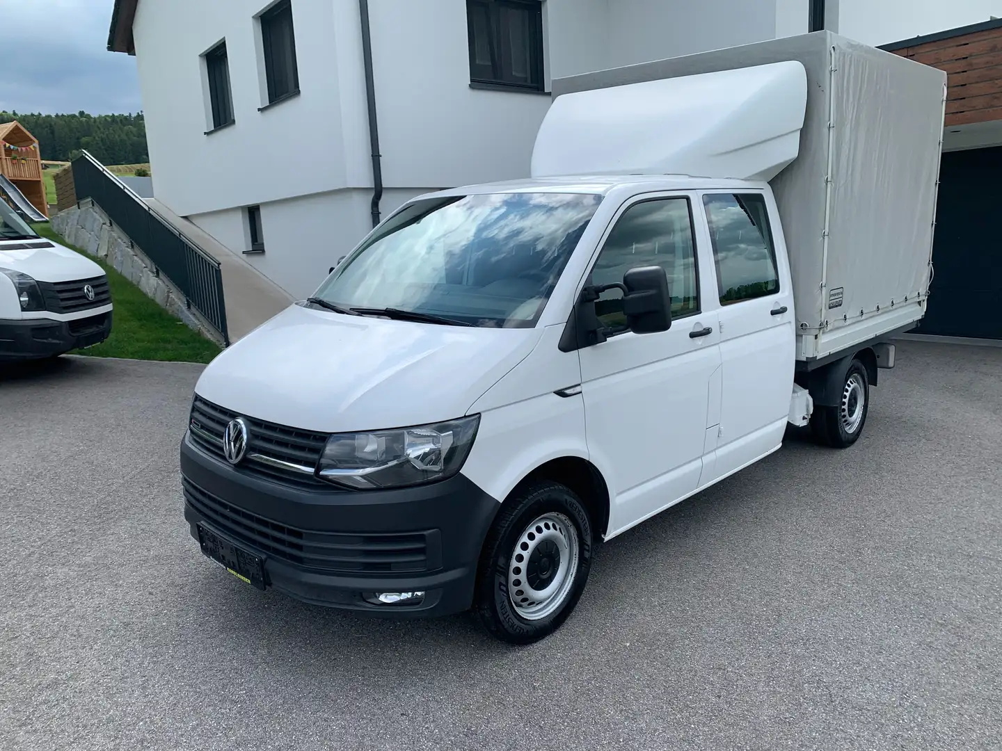 Volkswagen T6 Transporter Doka-Pritsche 4-Motion,Pickerl+Service+ZR Neu Weiß - 1
