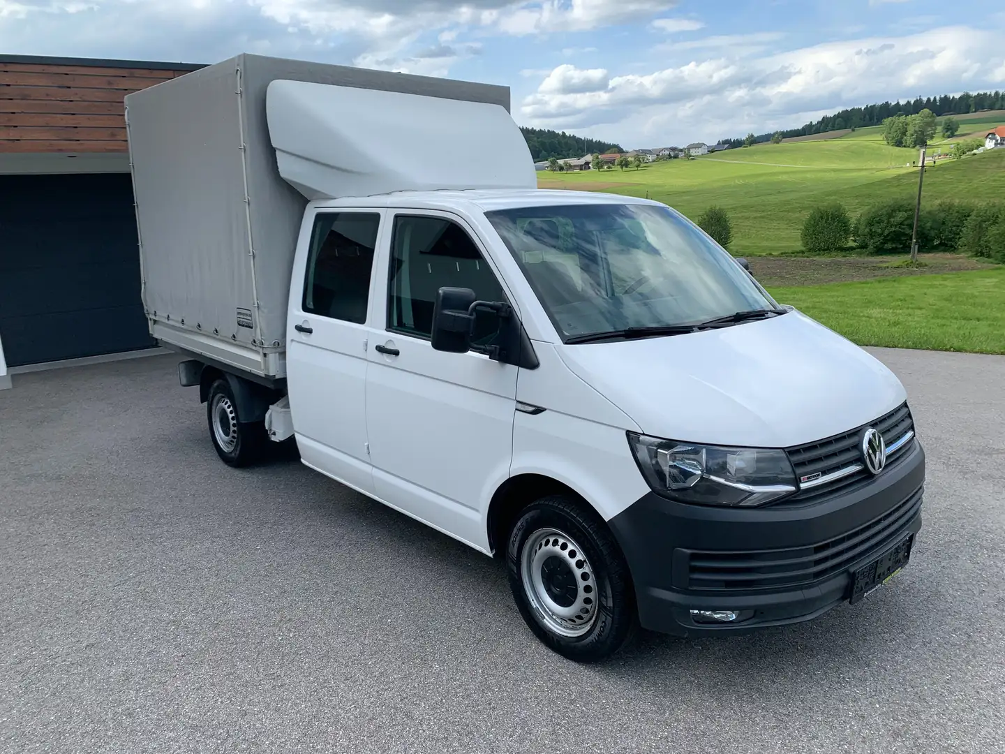 Volkswagen T6 Transporter Doka-Pritsche 4-Motion,Pickerl+Service+ZR Neu Weiß - 2