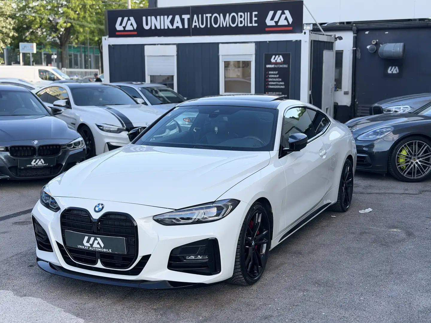 BMW 420 420i G22 M-Paket ab Werk *LASER**SCHIEBEDACH*SZH* Weiß - 1