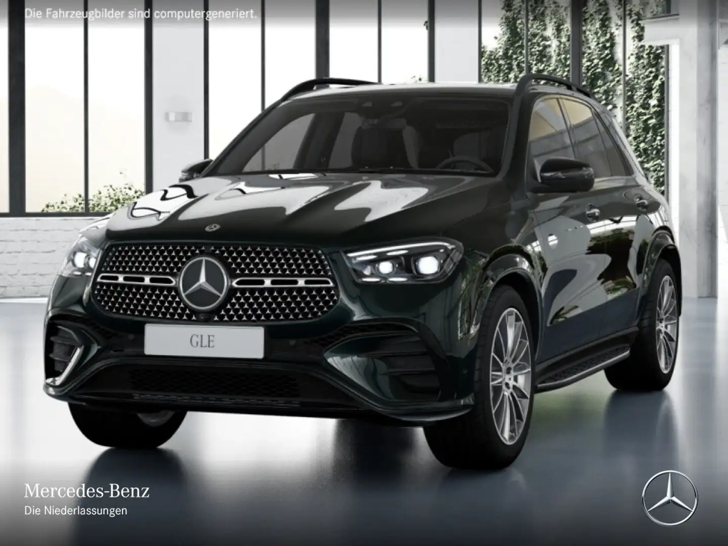 Mercedes-Benz GLE 350 de 4M AMG+NIGHT+PANO+360+AHK+MULTIBEAM+21" Grün - 2