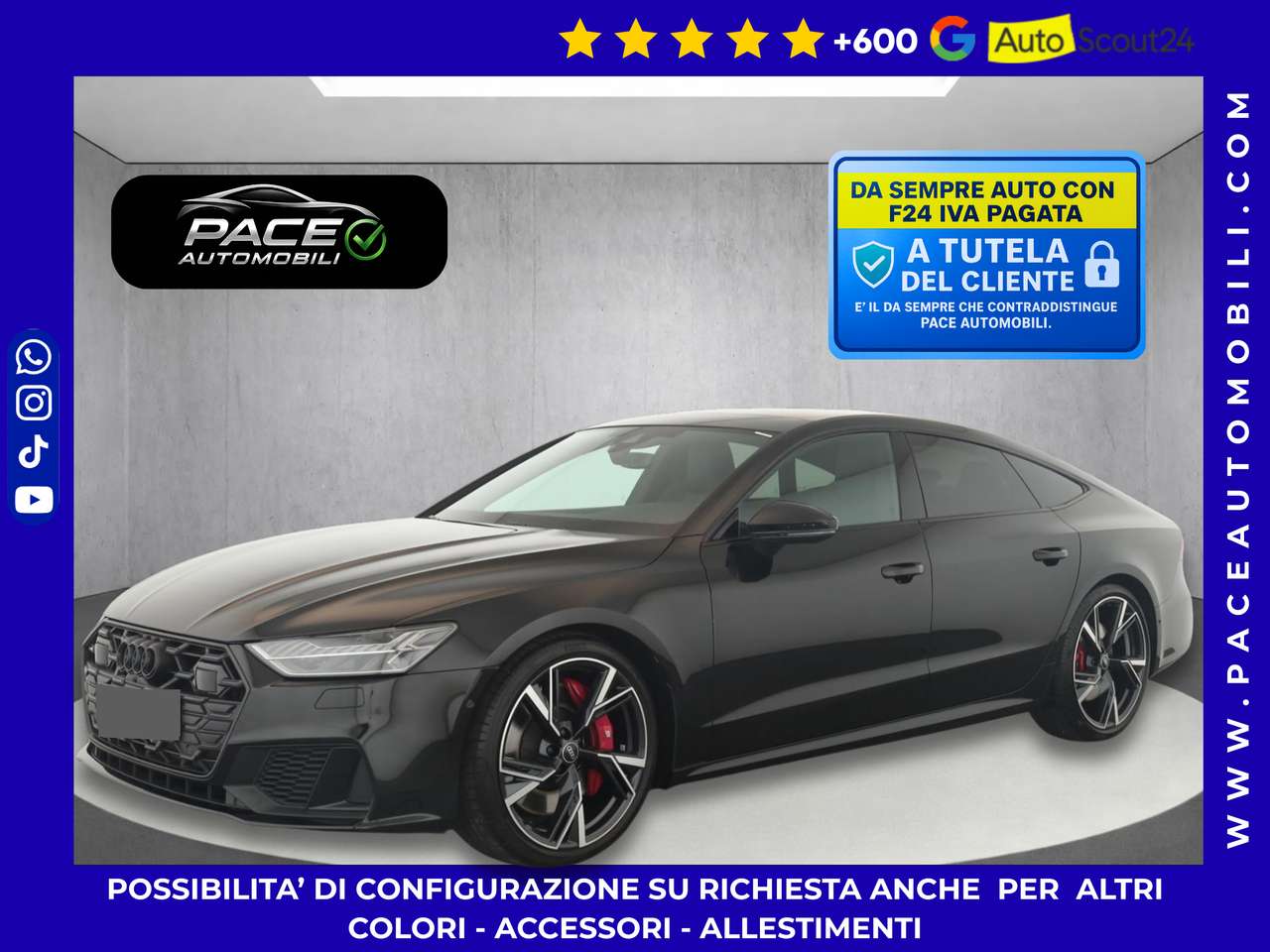 Audi S7 D SPORTBACK TETTO KAMERA 21" B&O BLACK PACK LED