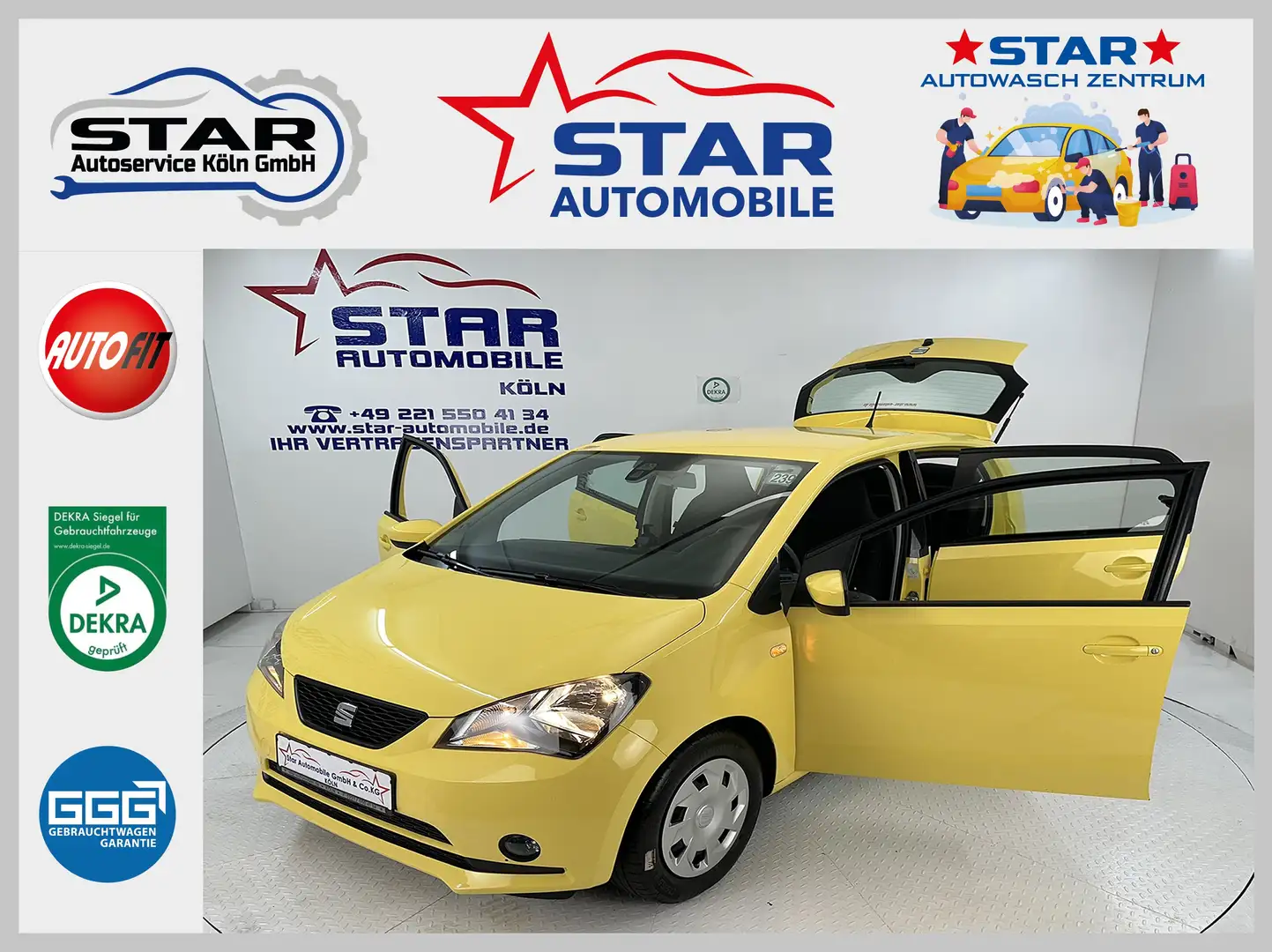 SEAT Mii Mii Style*1,0-44KW*PDC*SITZH.*SERVO*KLIMA*ESP*EU 6 Or - 1