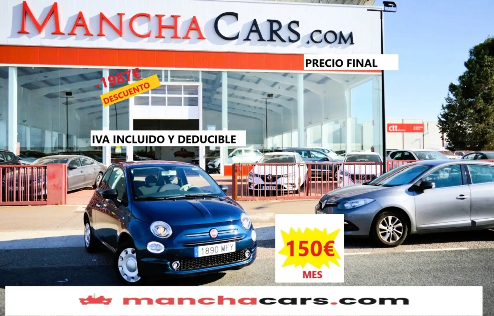 Fiat 500 1.0 Hybrid Cult 52kW Azul - 1