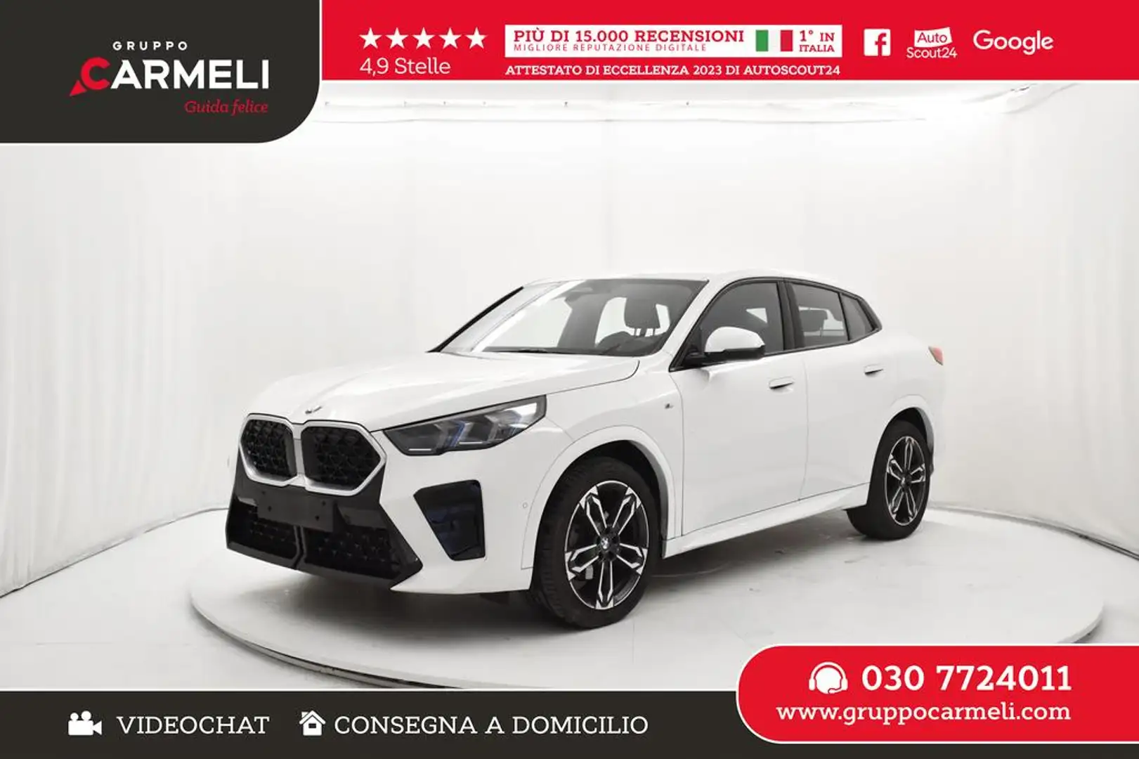 BMW X2 sdrive 18d MSport NAVI,LED,KEYLESS,AZIENDALE,FULL Bianco - 1