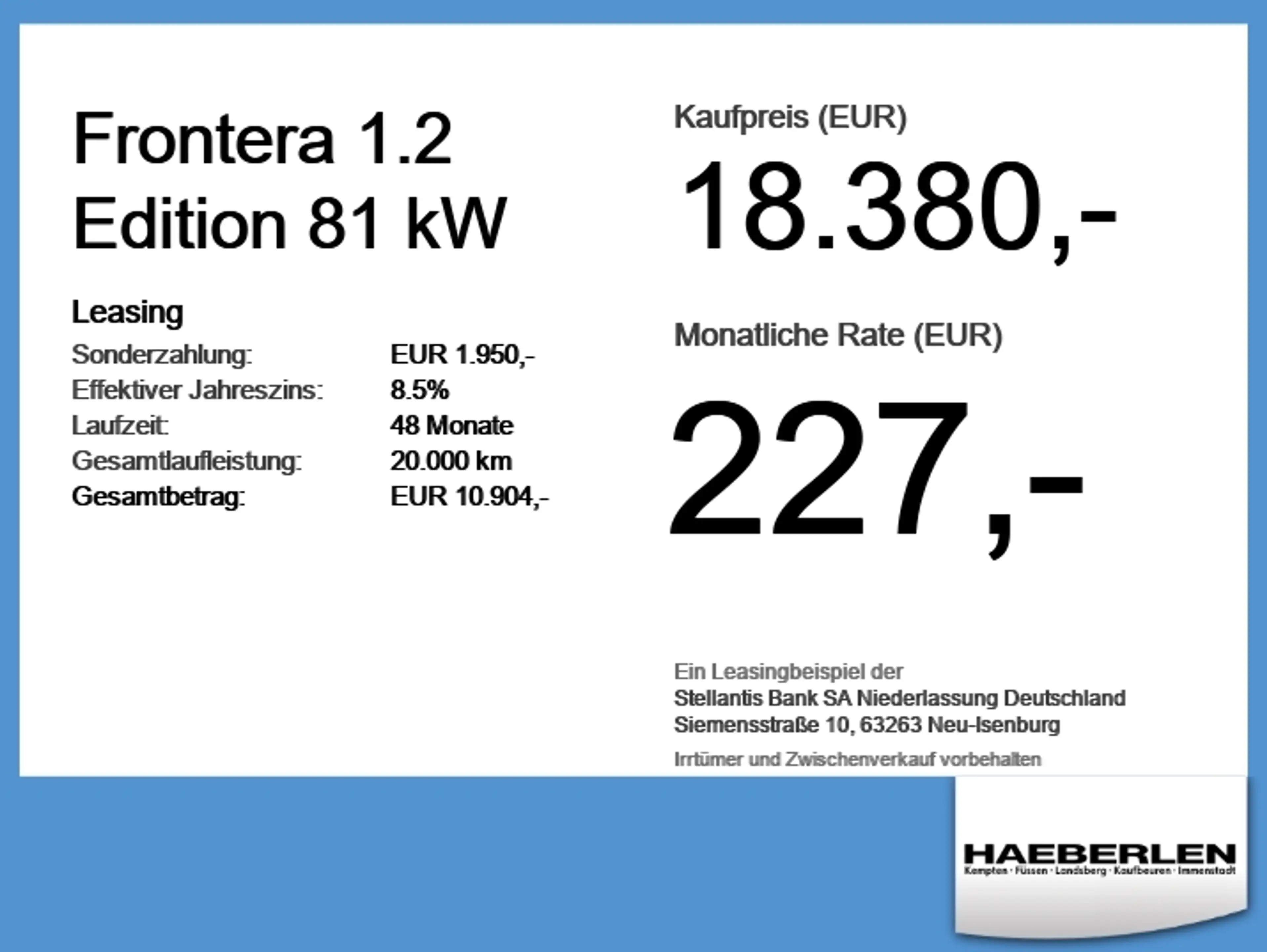 Opel Frontera 1.2 Edition 81 kW LED+Fernlichtass.+PDC — photo 6