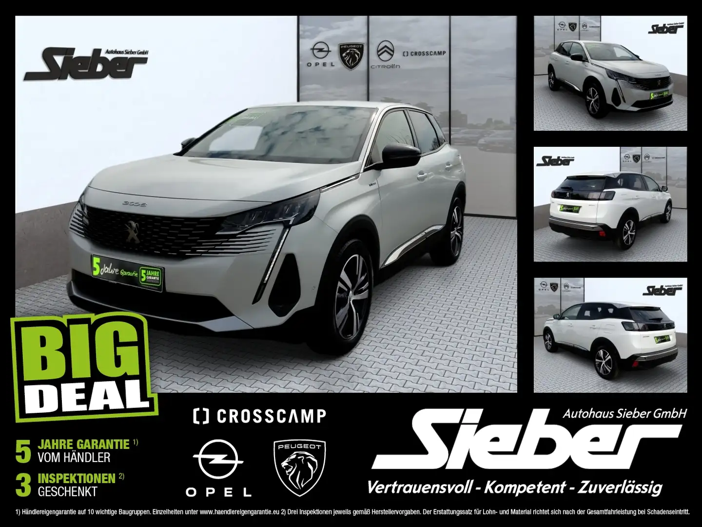 Peugeot 3008 1.6 Hybrid 225 (Plug-In) Allure LM, Wit - 1