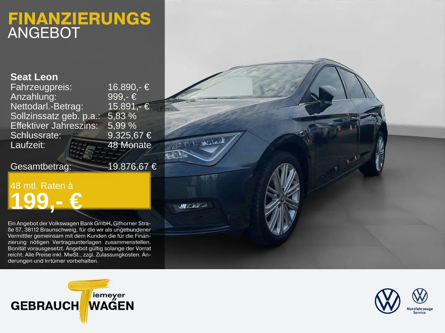 SEAT Leon Sportstourer TSI DSG XCELLENCE PANO AHK KAM Grau - 1