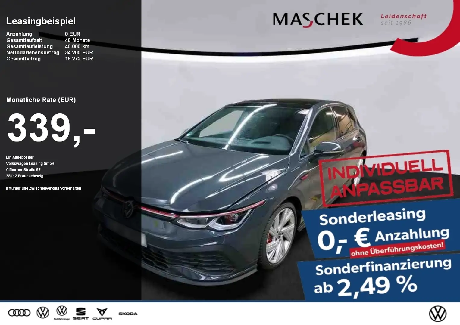 Volkswagen Golf GTI Clubsport Pano HUD H&K IQLight DCC Pano Grau - 1