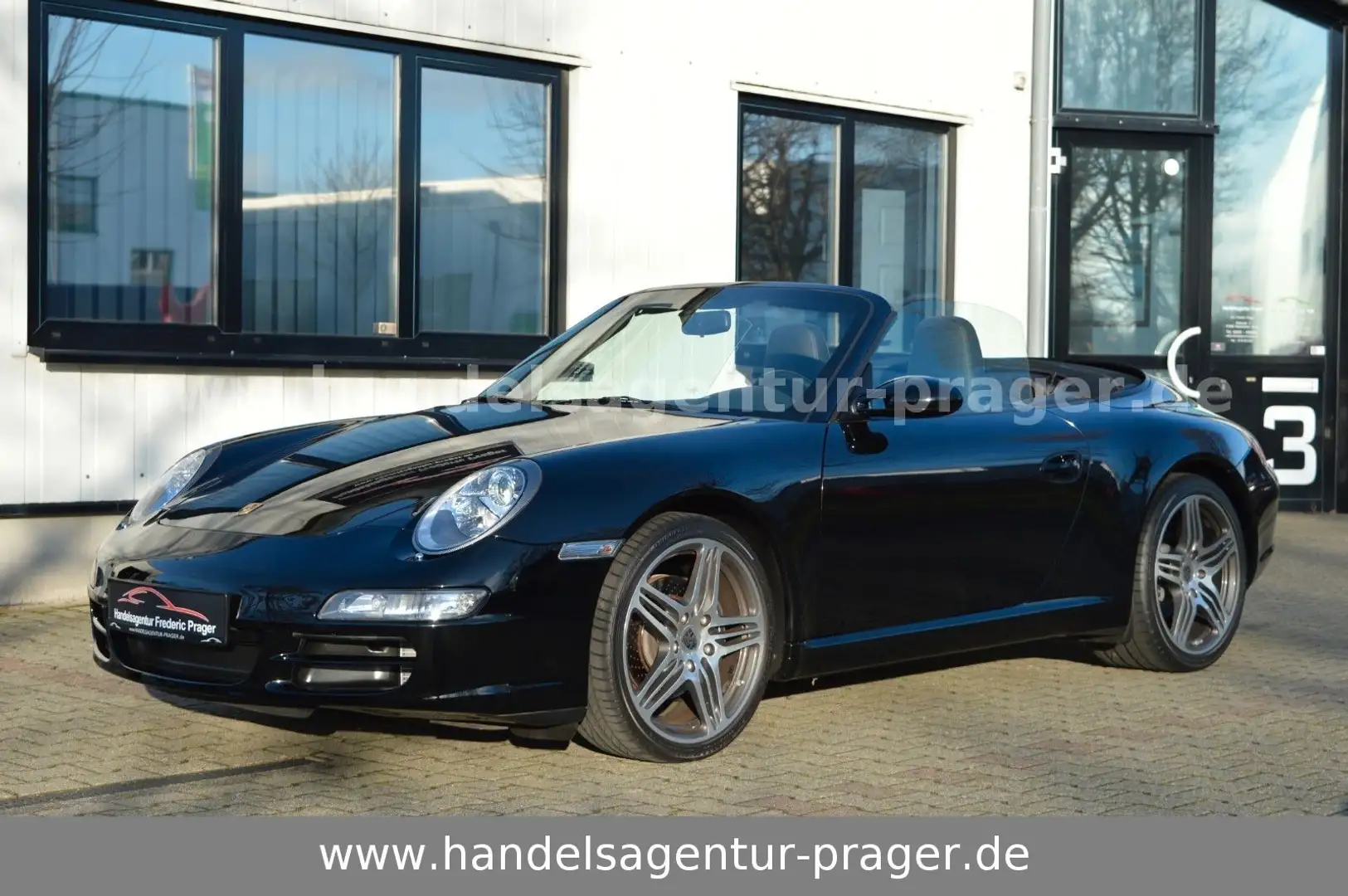 Porsche 997 911 997 Carrera Cabrio 1.Hand Schwarz Schalter Noir - 1