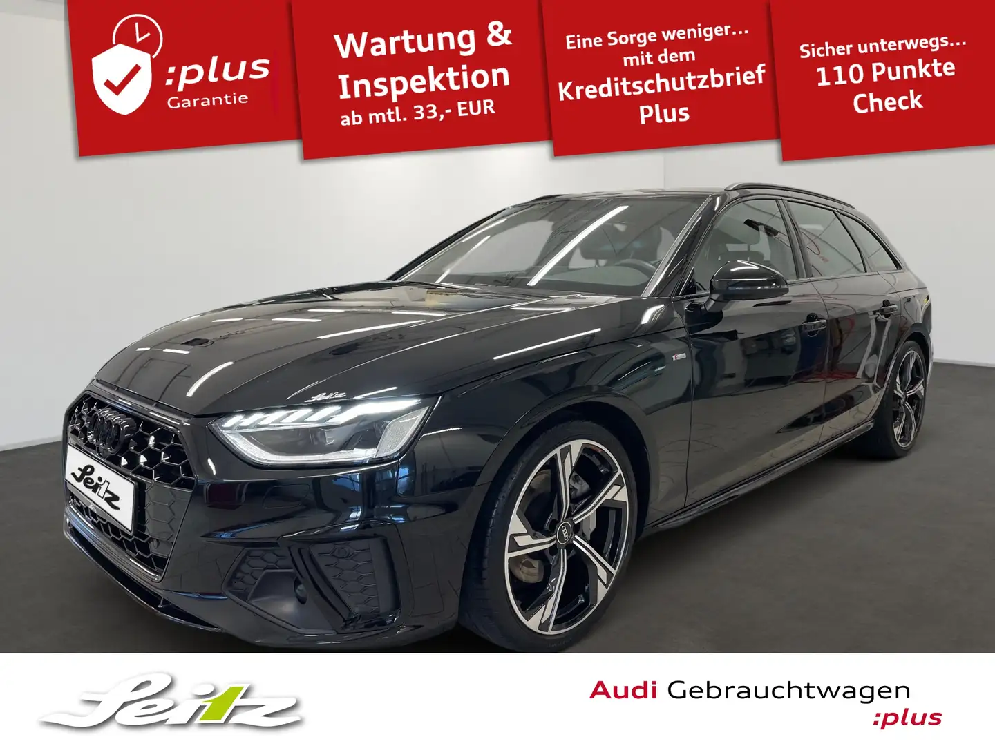 Audi A4 Avant 40 TFSI quattro S line *AHK*B&O*MATRIX*KAMER Schwarz - 1