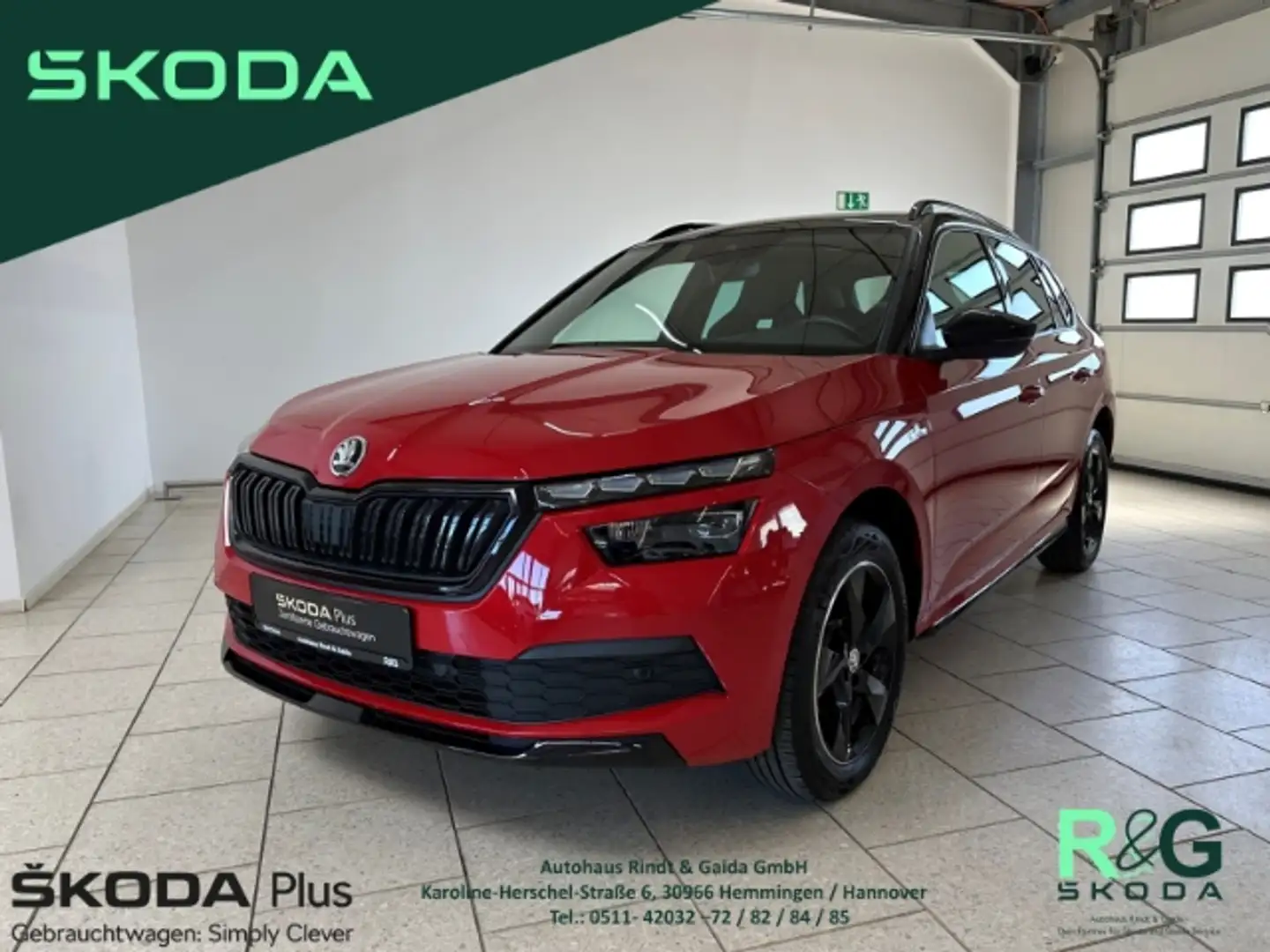 Skoda Kamiq Monte Carlo 1.5 TSI DSG Pano SHZ LED PDC Rouge - 1