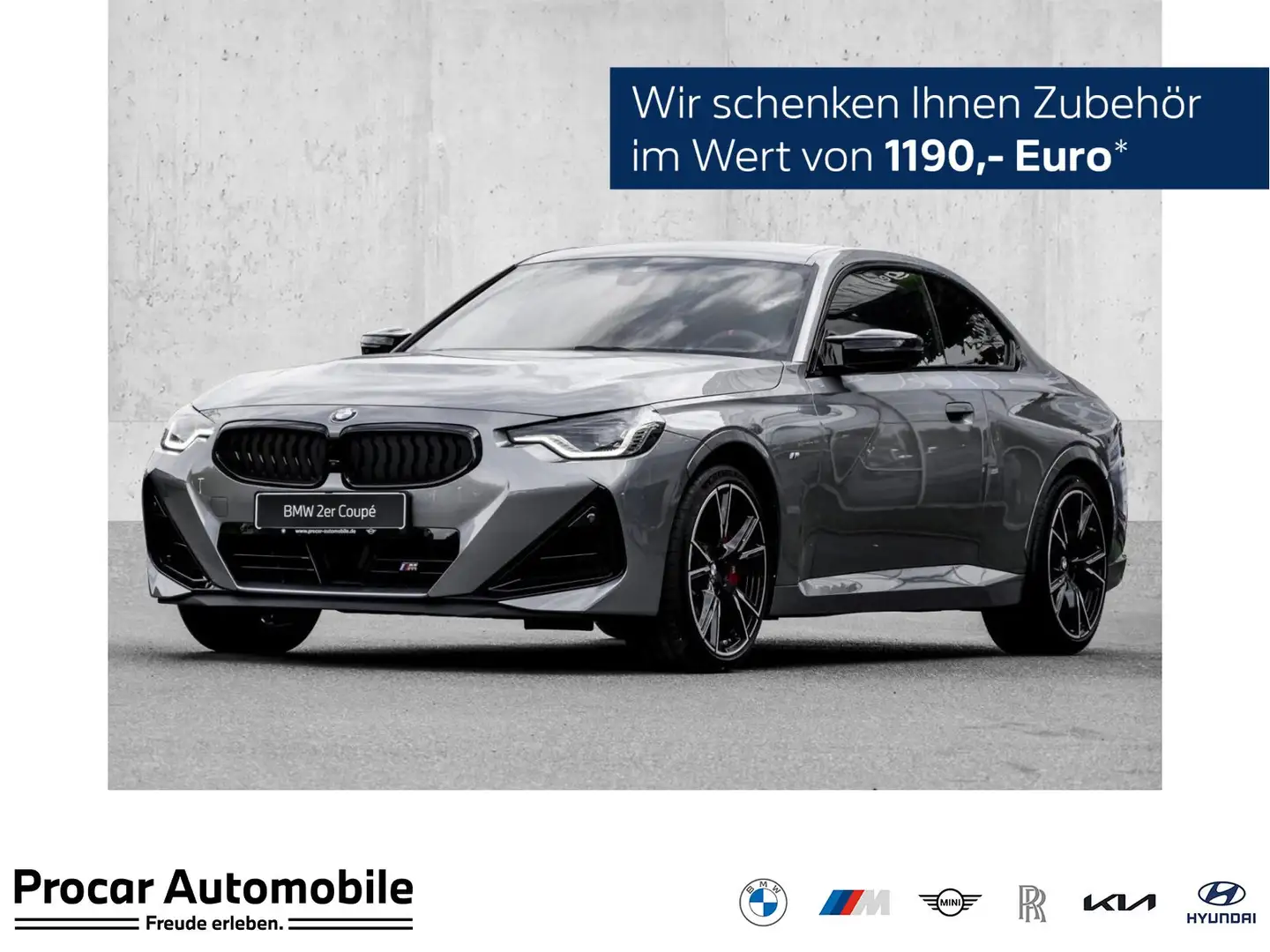 BMW 240 M240i xDrive MSportPro H&K Glasdach ACC AHK 360° Gri - 1