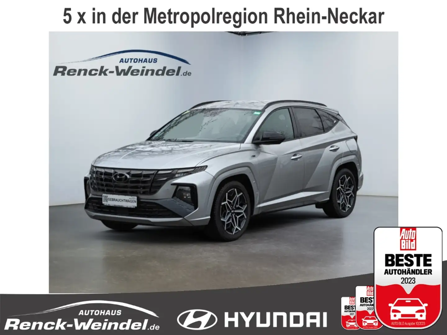 Hyundai TUCSON N Line 1.6 T-GDI Navi Digitales Cockpit Memory Sit Silber - 1