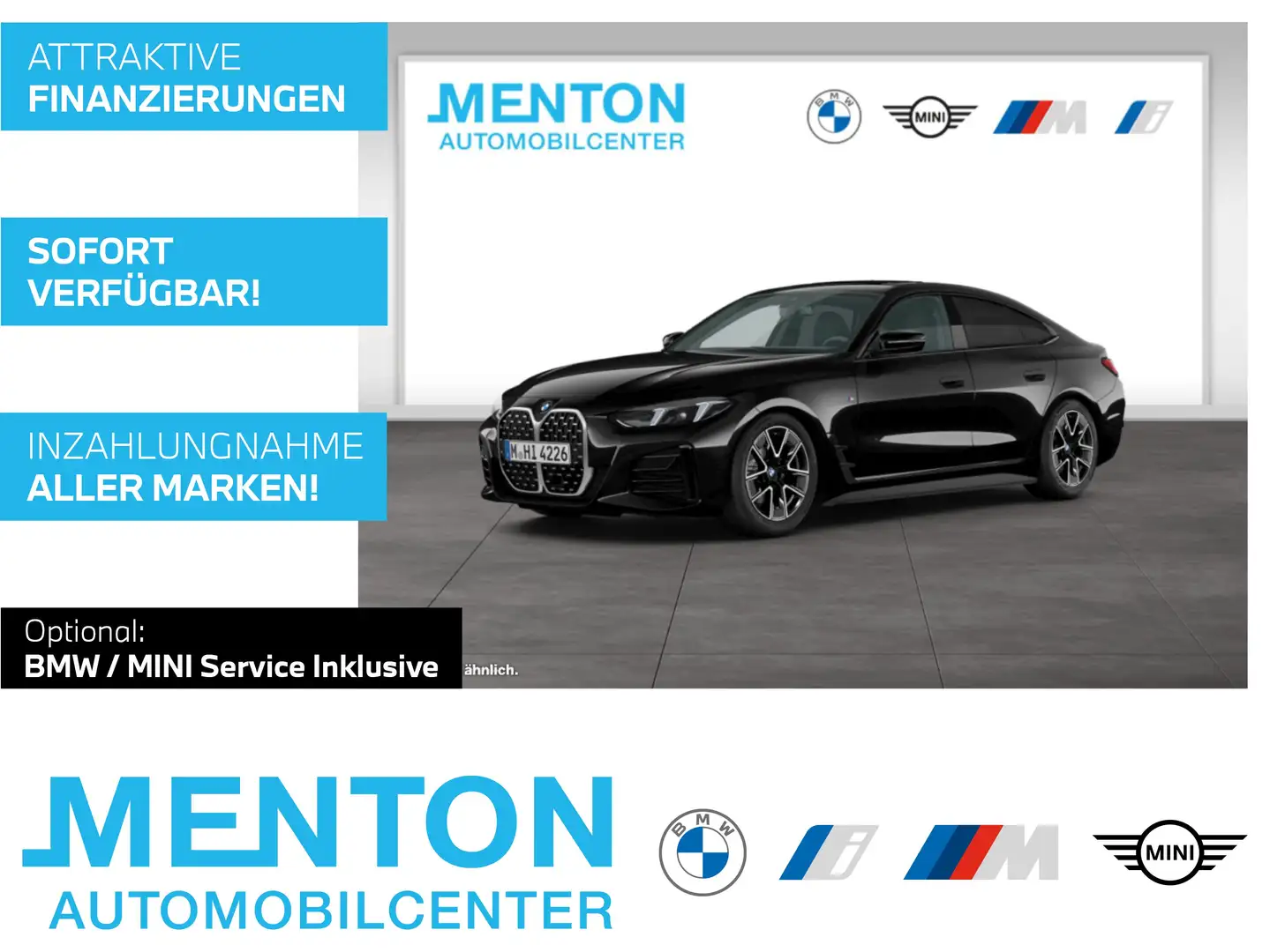 BMW 430 i xDrive M Sportpaket/AHK/ACC/Glasdach/HiFi Schwarz - 1