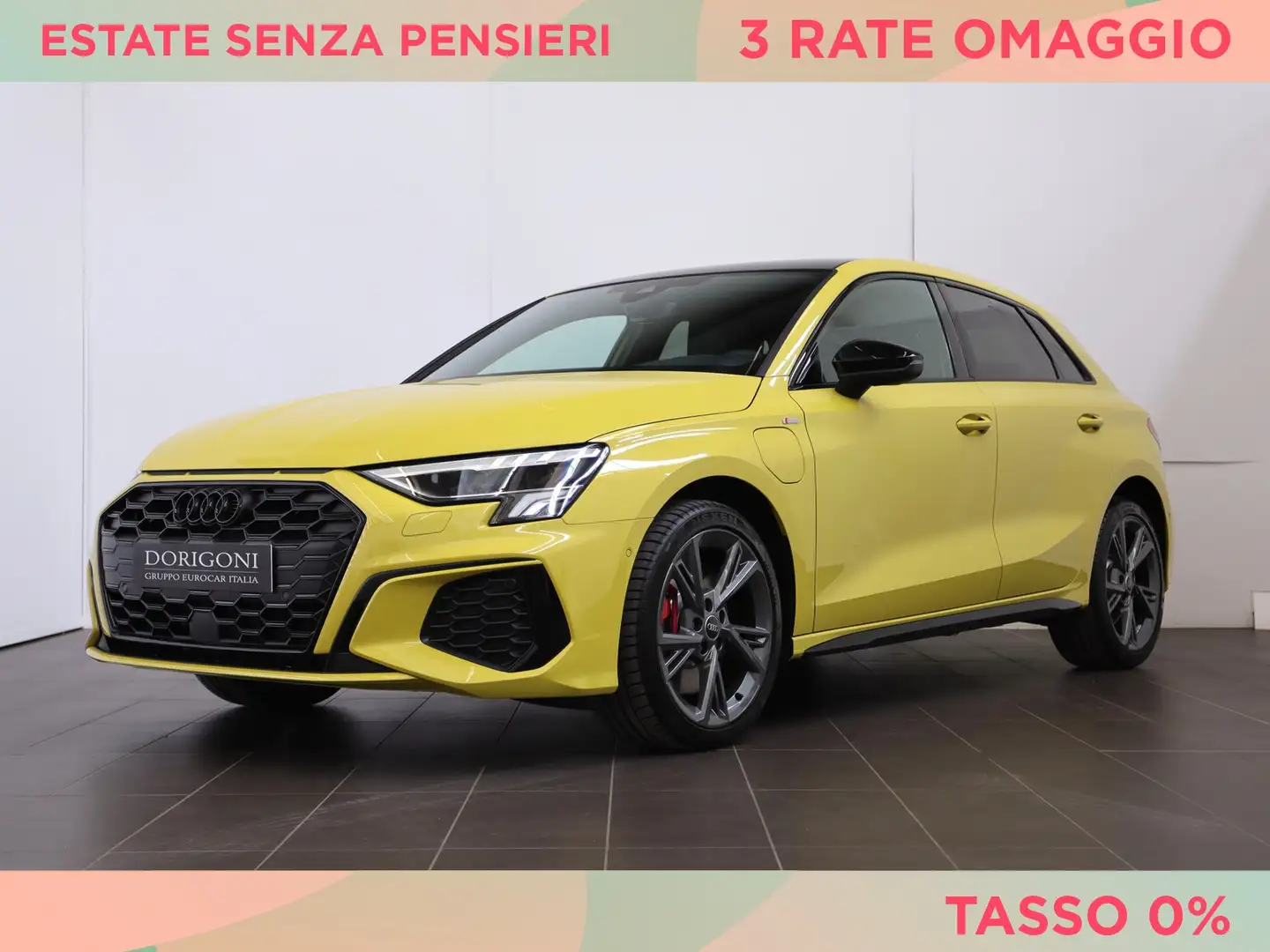 Audi A3 sportback 45 1.4 tfsi e s line edition s-tronic Jaune - 1