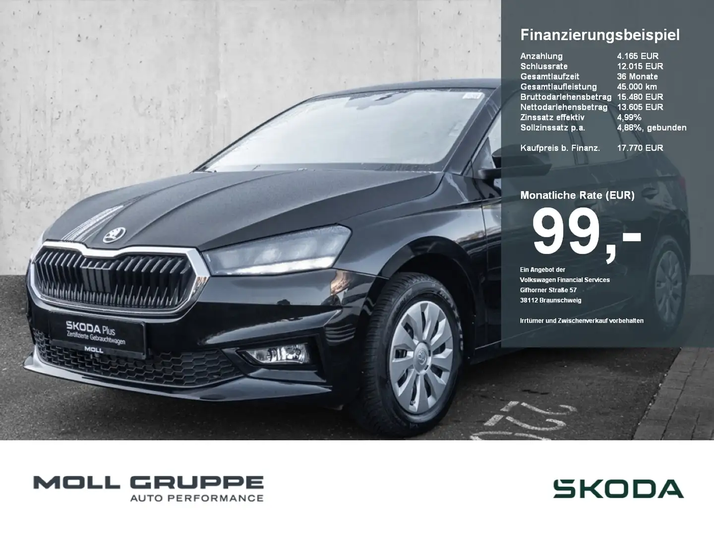 Skoda Fabia 1.0 TSI Essence Schwarz - 1