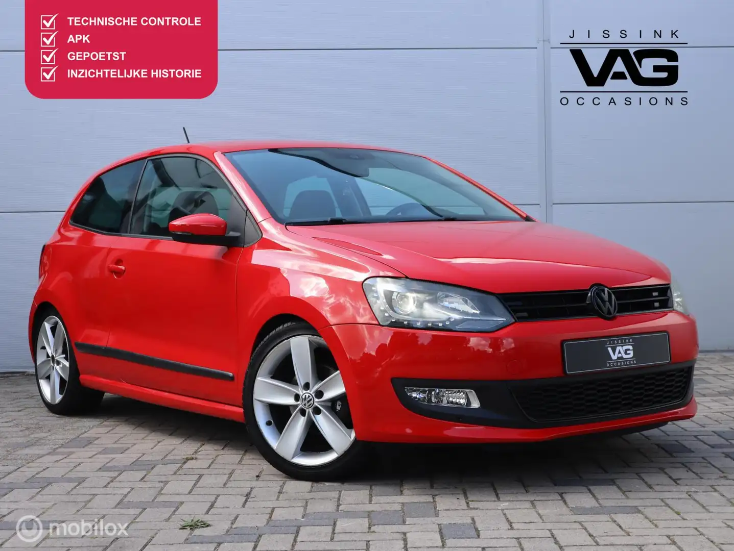 Volkswagen Polo 1.2 TSI GTI LOOK CarPlay LED Trekhaak Clima Rood - 1