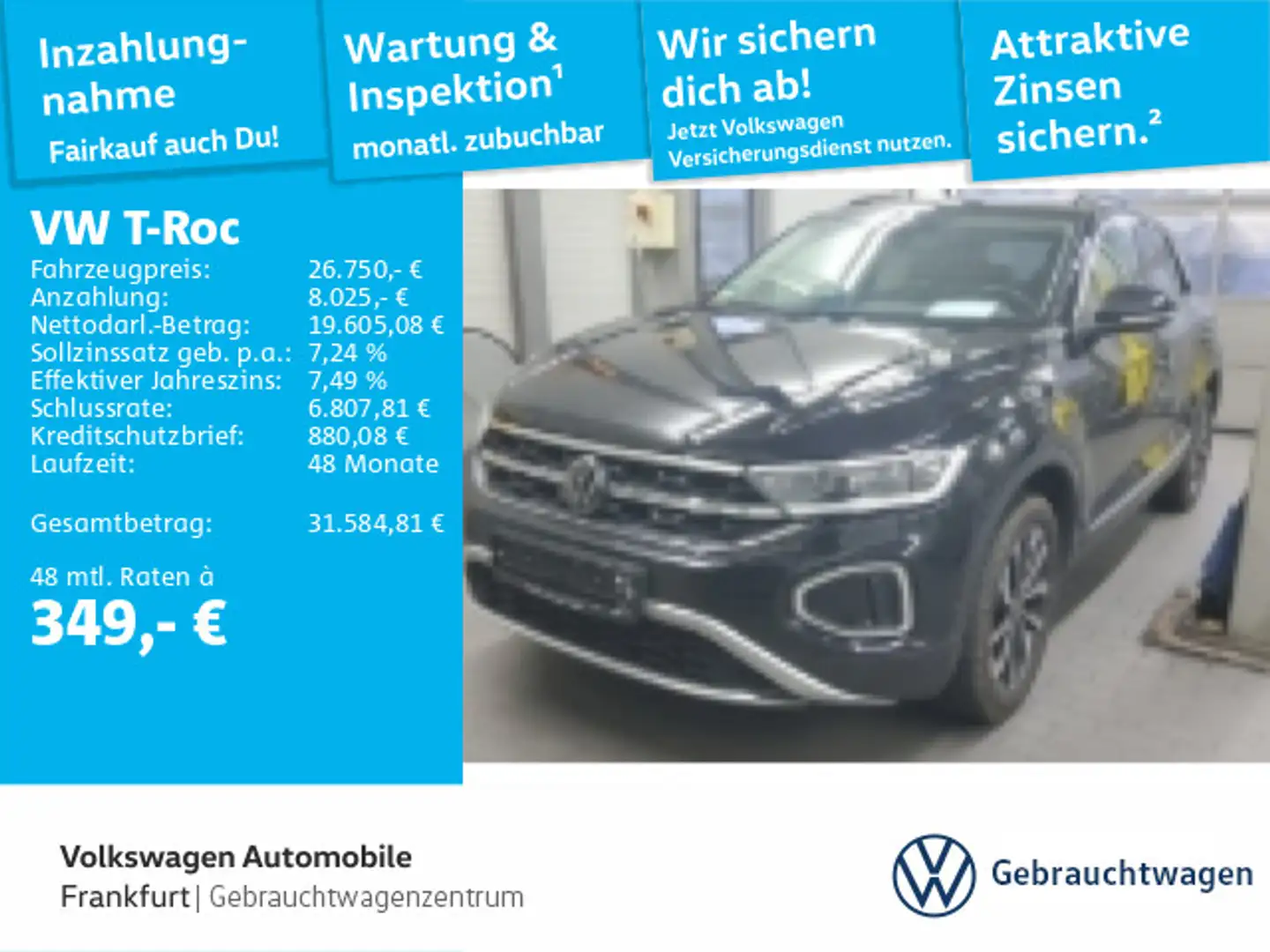 Volkswagen T-Roc 1.5 TSI DSG Style Navi LEDPlus DAB+ FrontA Schwarz - 1