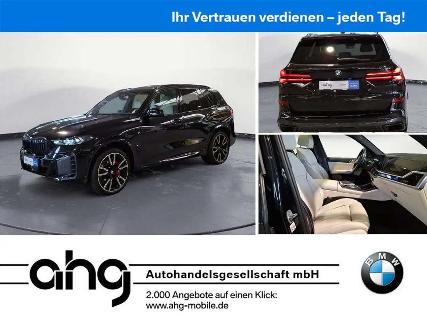 BMW X5 xDrive30d M Sport AHK Leder Panorama Standhei Schwarz - 1