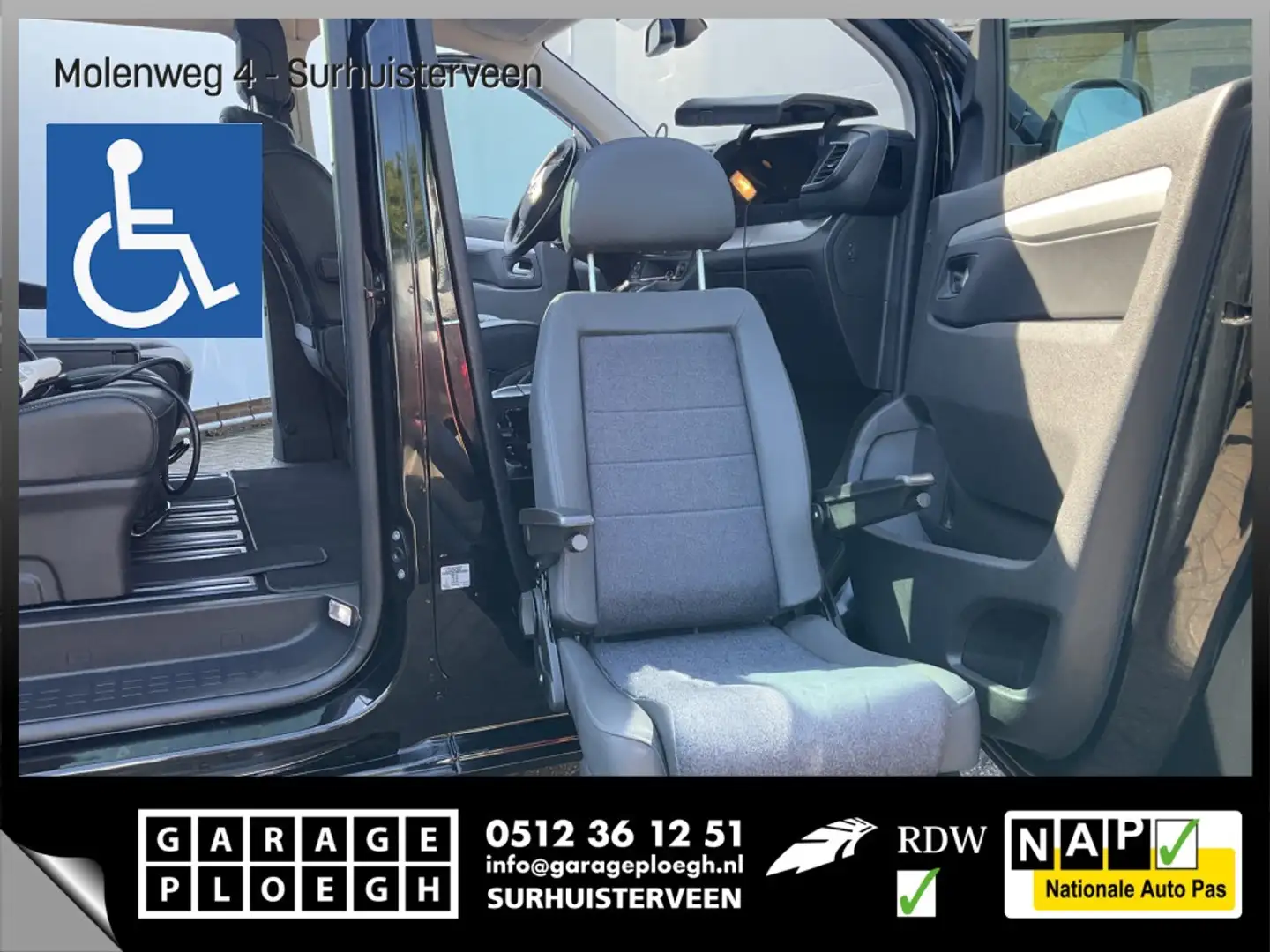 Opel Vivaro-e Innovation Invalide aanpassing Stoellift Braun-Abi Zwart - 1