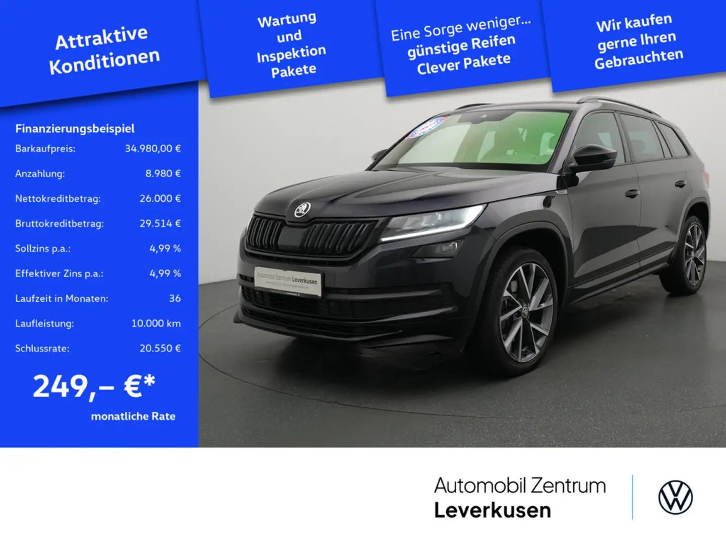 Skoda Kodiaq Sportline 4x4 DSG KAM 360° MEMORY VIRT Schwarz - 1