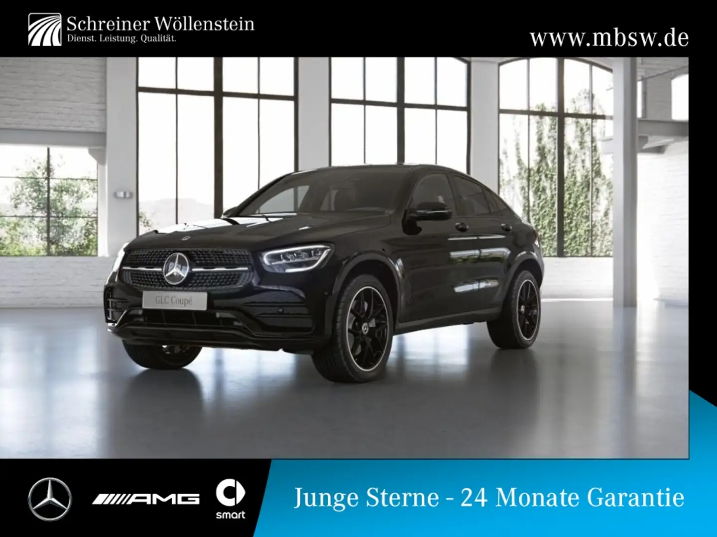Mercedes-Benz GLC 300 de 4M Coupé AMG*Night*Ambi*RKam*AHK*MBUX Noir - 1