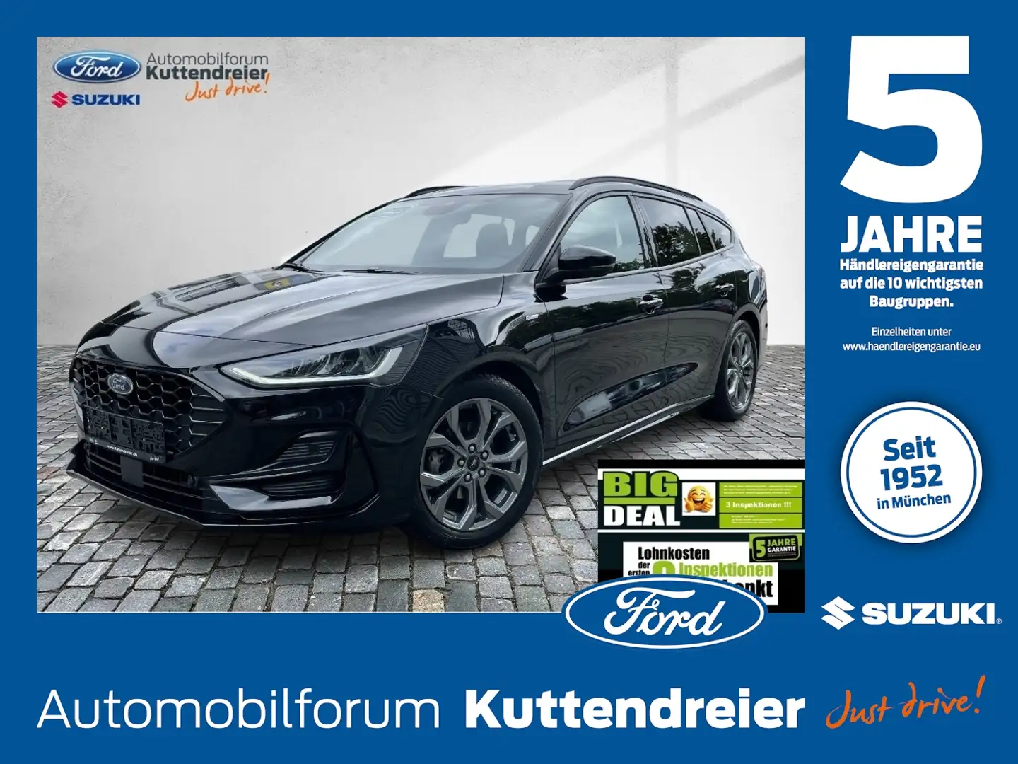 Ford Focus Turnier ST-Line Navi Kamera Lenkr.Sitzheiz. Zwart - 1