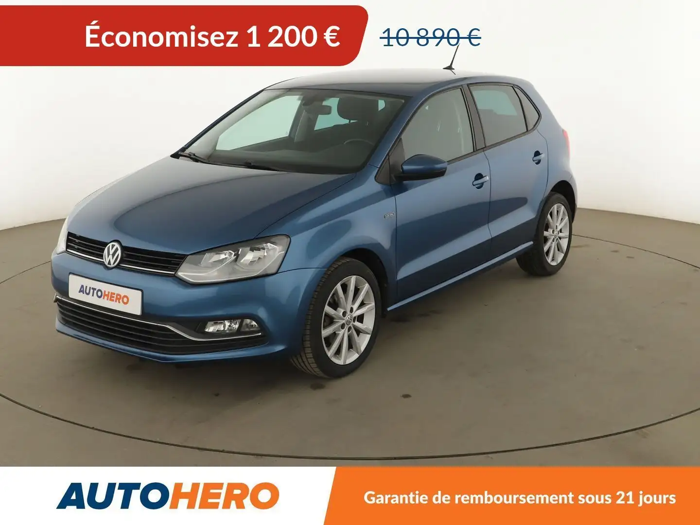 Volkswagen Polo 1.2 TSI BlueMotion Tech Lounge Bleu - 1