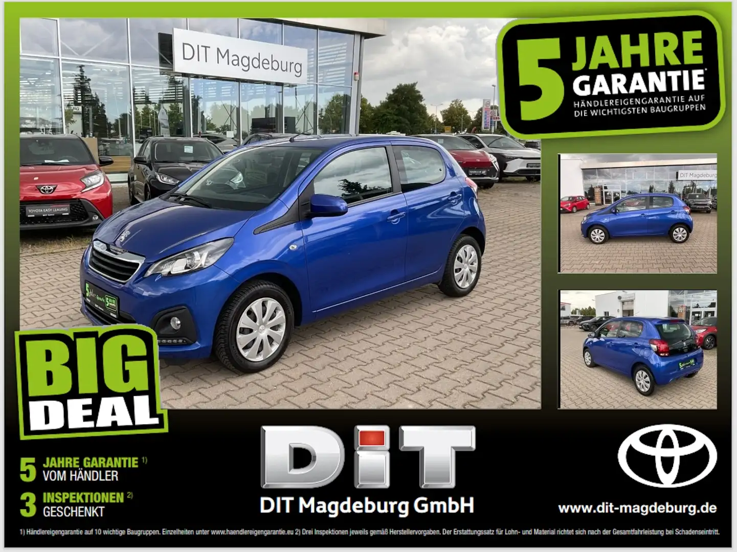 Peugeot 108 1.0 VTi Active DAB,Bluetooth,Klima,ZV Синій - 1