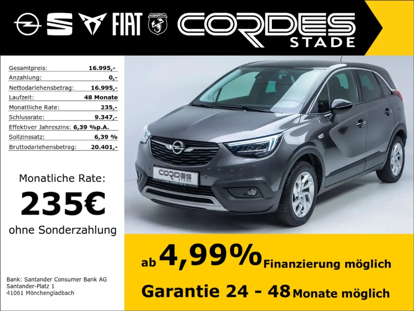 Opel Crossland INNOVATION AHK PDC Kamera Carplay (7) Grau - 1