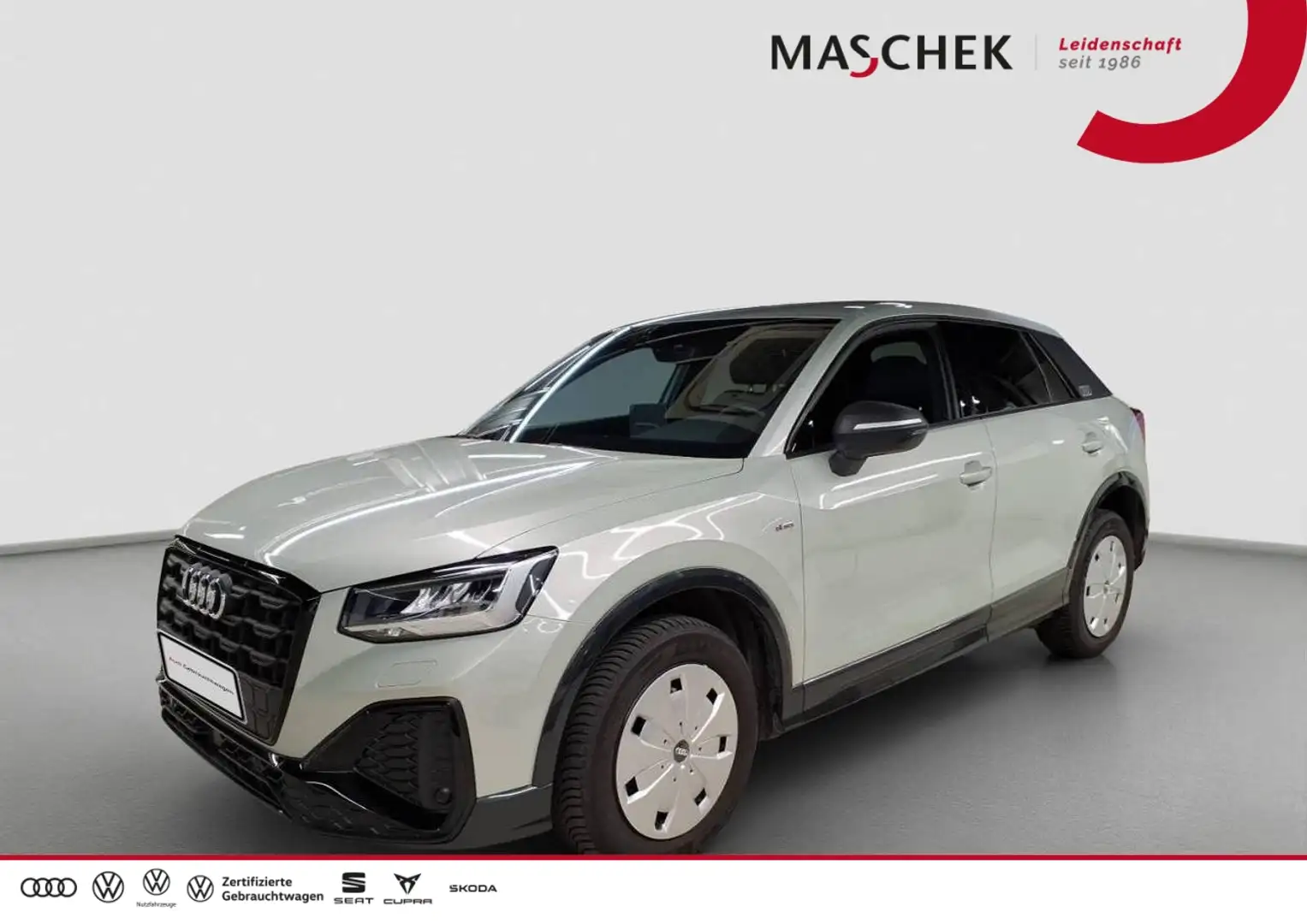 Audi Q2 S line 30 TFSI 2x S line AHK Black Navi R-Cam PDCp Silber - 1
