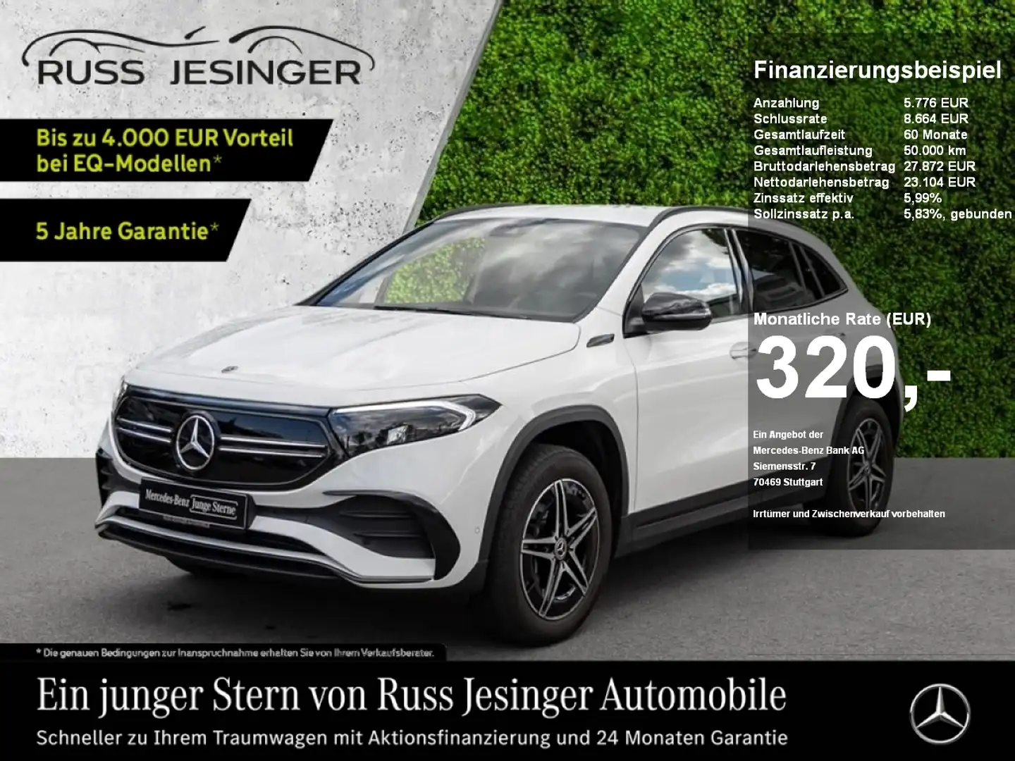 Mercedes-Benz EQA 250 AMG Line *LED*MBUX*Night*Cam*TotW*SpurH* Weiß - 1