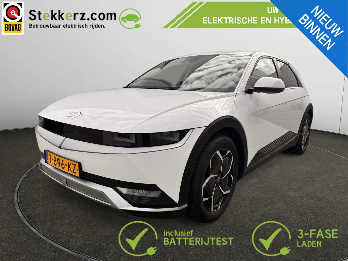 Hyundai IONIQ 5 Connect 77.4 kWh half leer, el.verst. stoelen, sto Blanc - 1