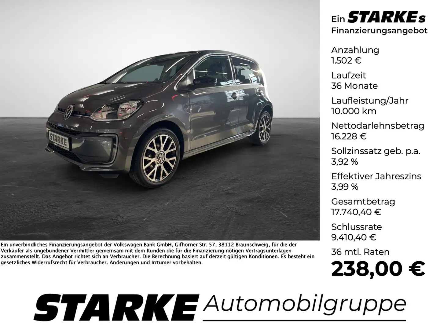 Volkswagen e-up! Style Plus Gris - 1