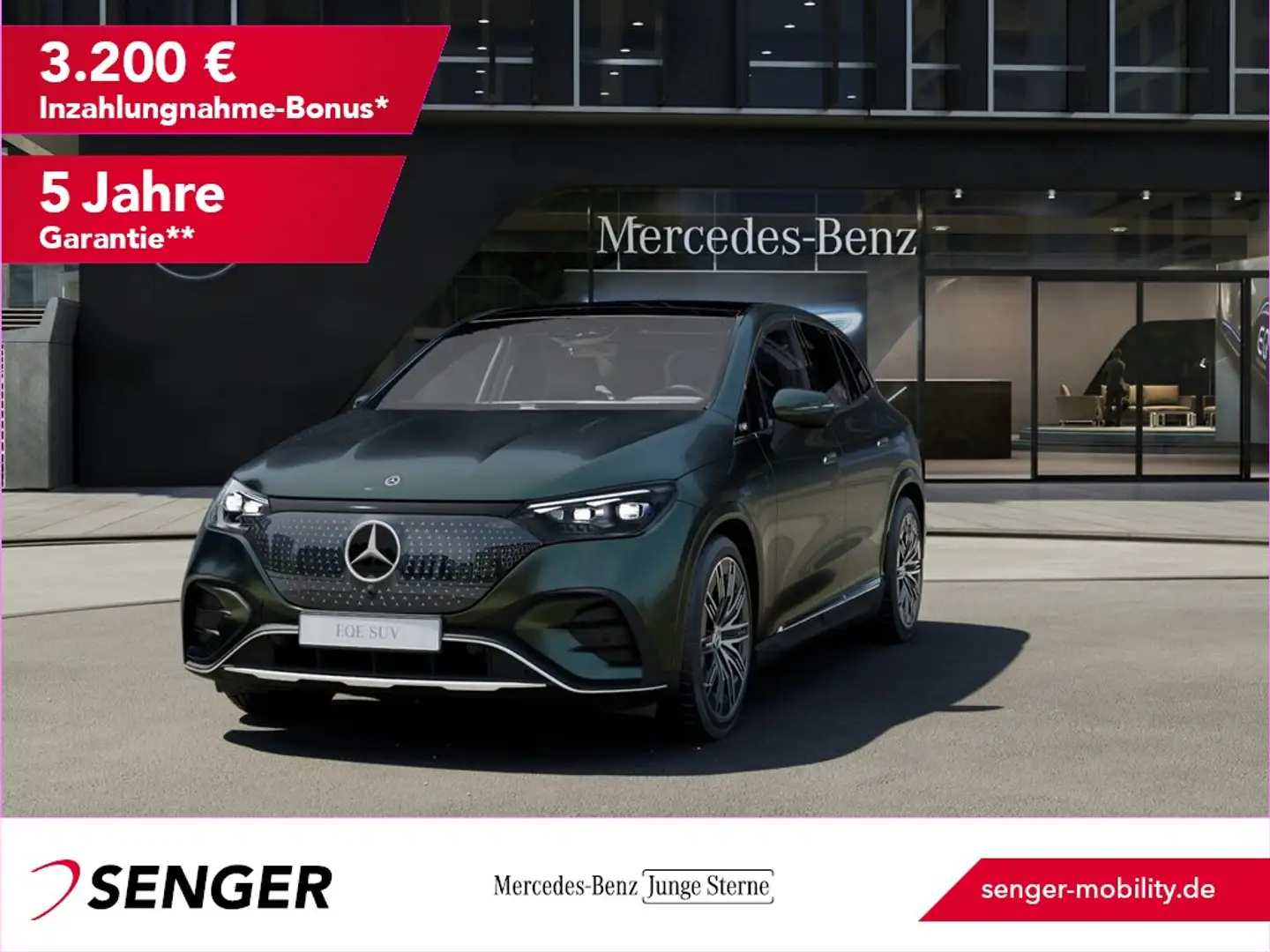 Mercedes-Benz EQE 350 + SUV AMG Premium Burmester Panorama 360 Grün - 1