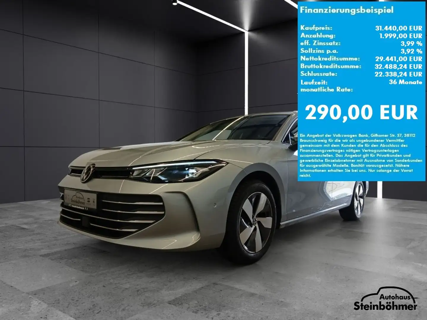 Volkswagen Passat Business 1.5eTSI DSG LED NAV AHK ACC Navi Argent - 2