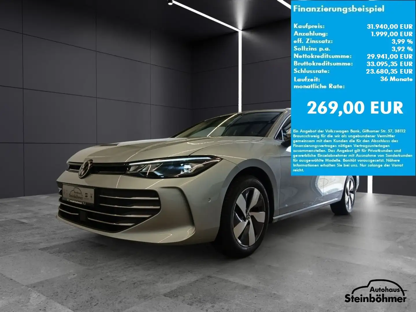 Volkswagen Passat Business 1.5eTSI DSG LED NAV AHK ACC Navi Argent - 2