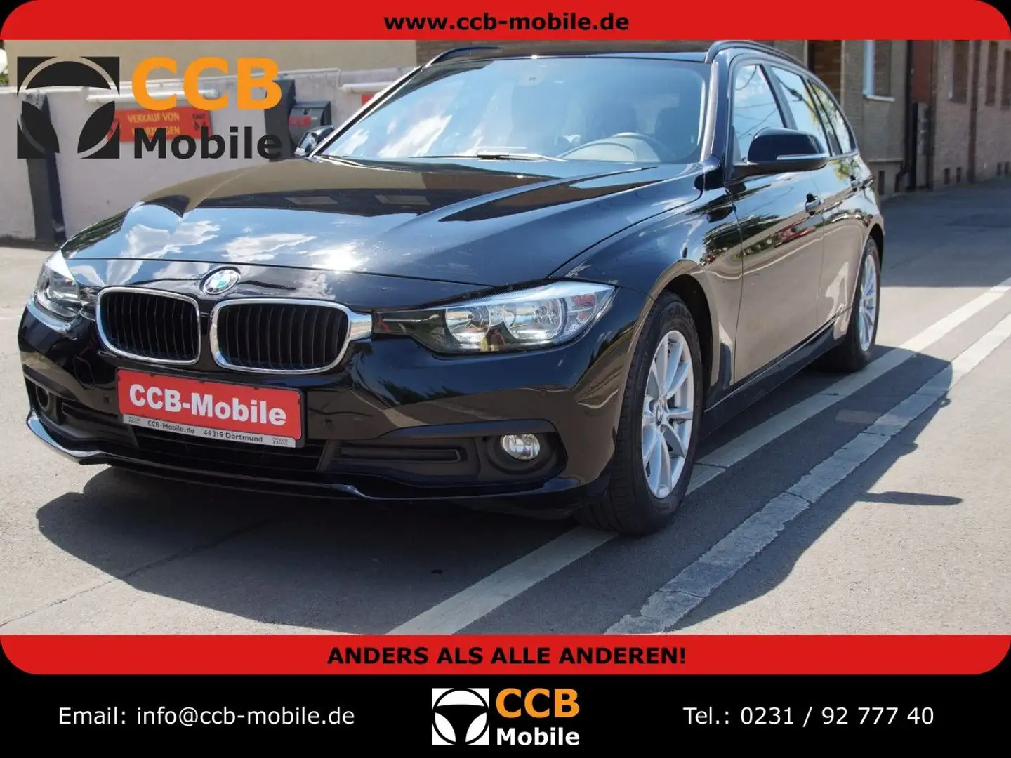 BMW 320 Touring Efficient Dynamics/2HD*NAVI*8  FACH Zwart - 1