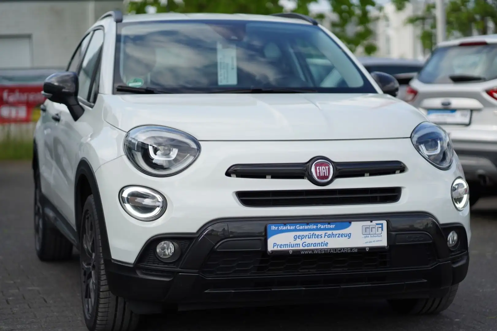 Fiat 500X Automatik Spurhalt. Navi Leder Kamera 1Hand Blanc - 1