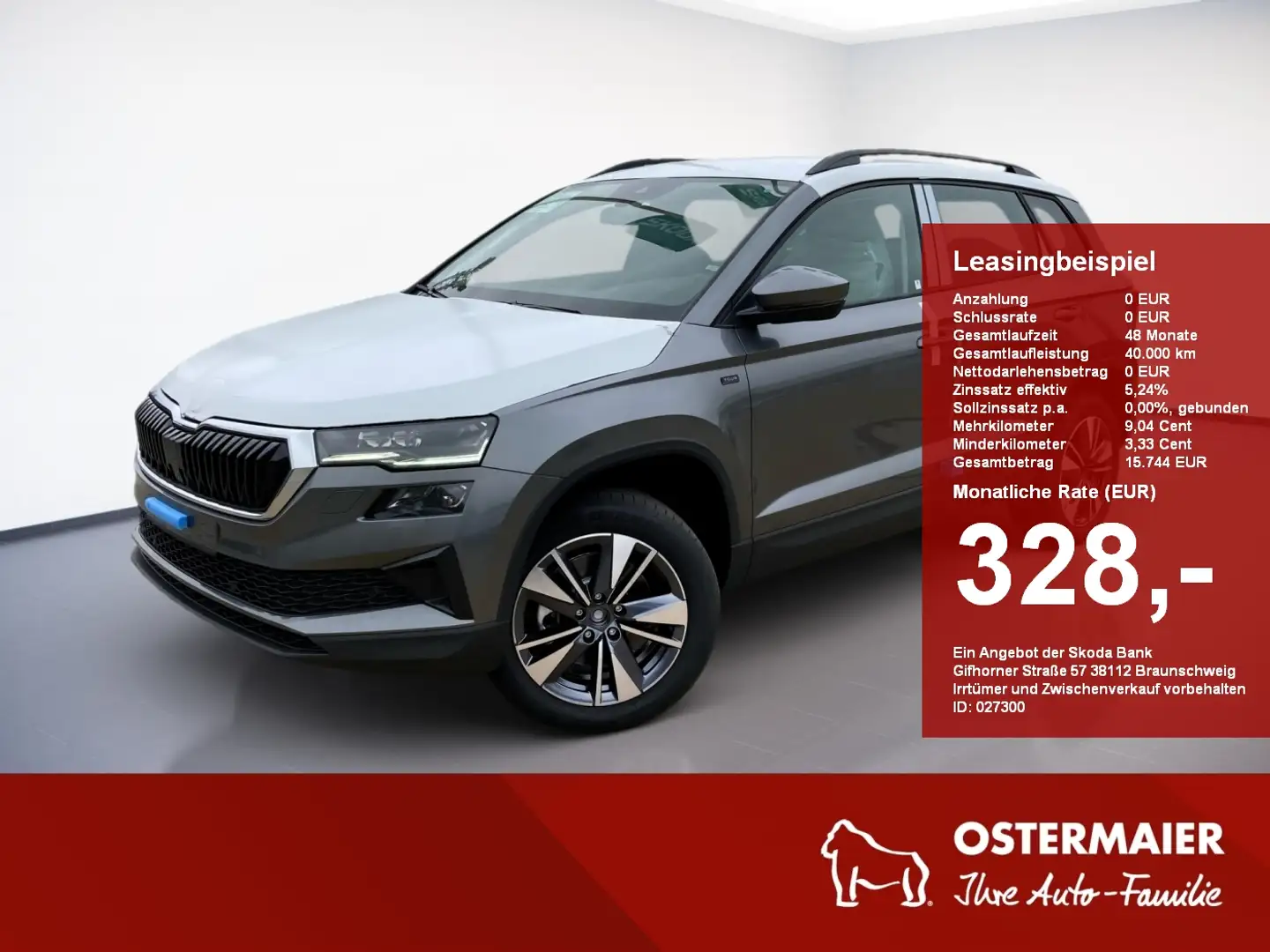 Skoda Karoq Tour 1.5 TSI LED.DSG.NAV.AHK.SignA.KESSY.SMARTLINK Grijs - 1
