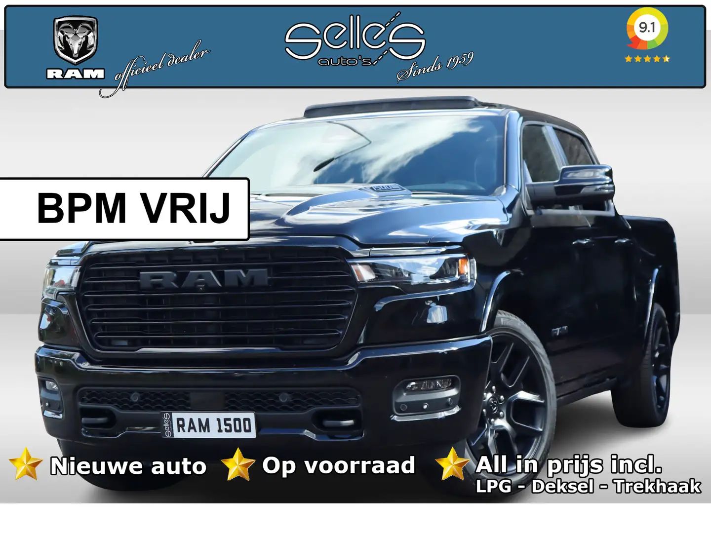 Dodge RAM 1500 2025 3.0L HURRICANE LARAMIE Night Premium | B Noir - 1