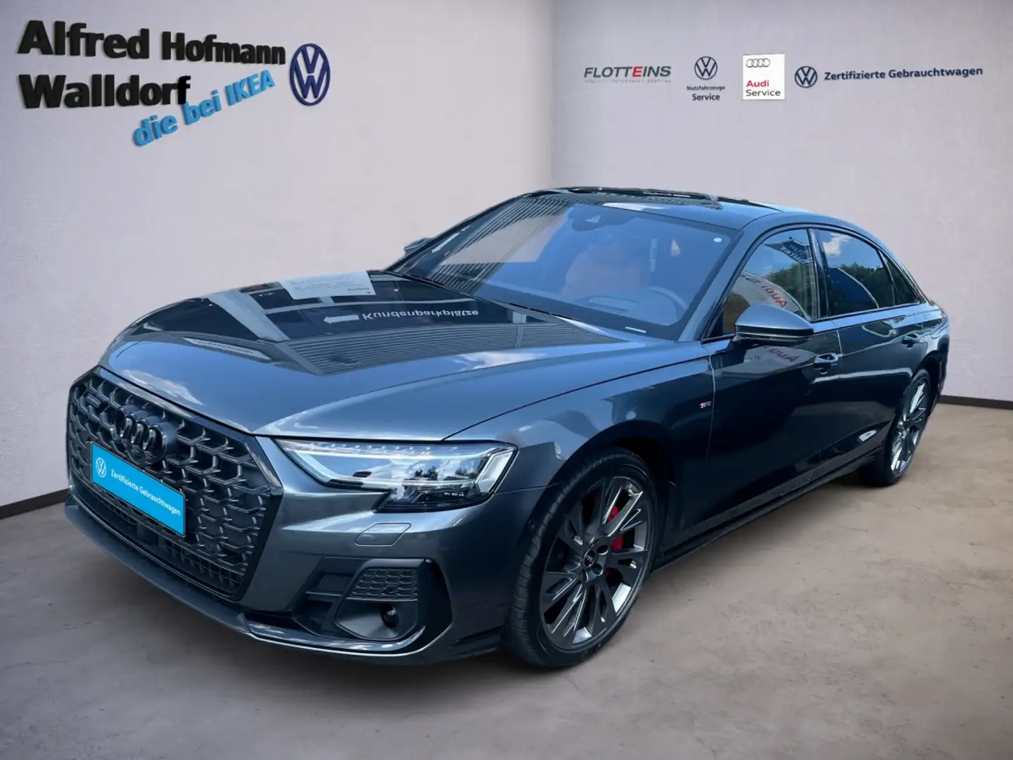 Audi A8 lang 3.0 TFSI quattro LEDER LED NAVI KLIMA Gris - 1