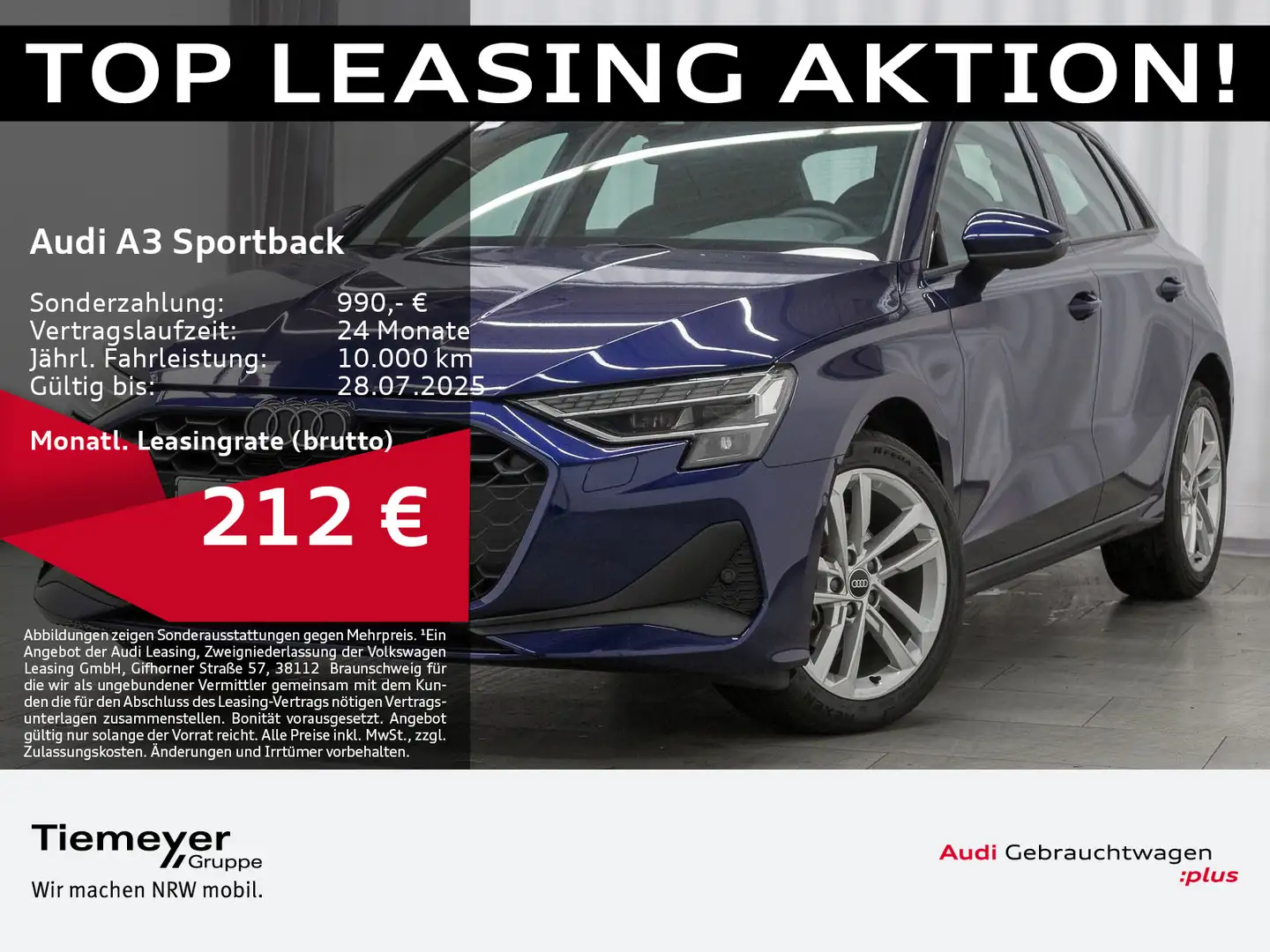 Audi A3 35 TDI LED SPORTSITZE NAVI AHK Blau - 1